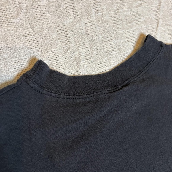 Vintage Guess Jeans Shirt Mens One Size Black Rainbow Logo Graphic 80s - Picture 12 of 14